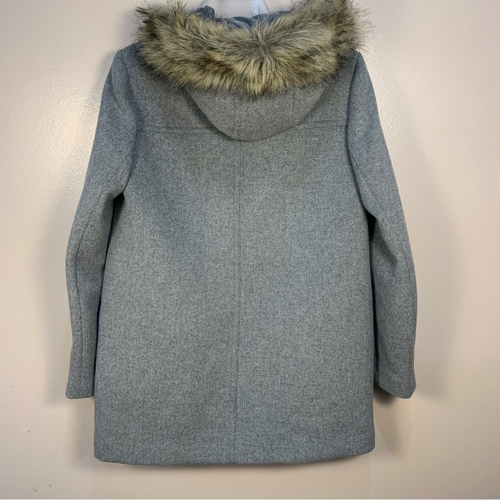 J.Crew Vail Wool Blend Faux Fur Trim Parka Jacket Coat - Picture 8 of 15